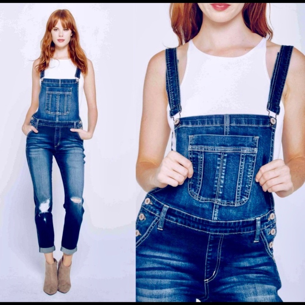 🥳Now Available🥳 Distressed Jean Overalls 💓🛍💕